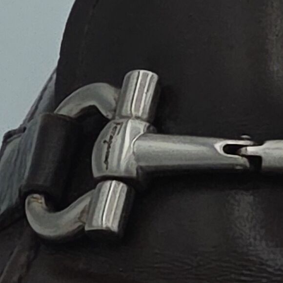 SALVATORE FERRAGAMO BROWN HORSE BIT MENS LOAFER DRESS SHOE VIBRAM SIZE 10D - Picture 7 of 11